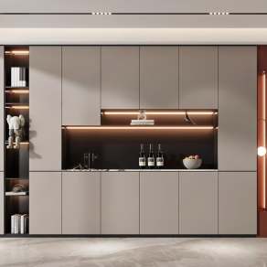 现代轻奢酒柜3D模型下载